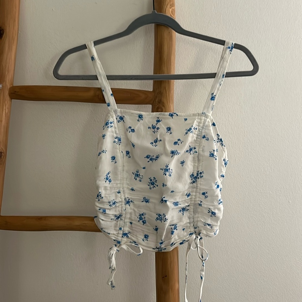 Summery floral tank crop top